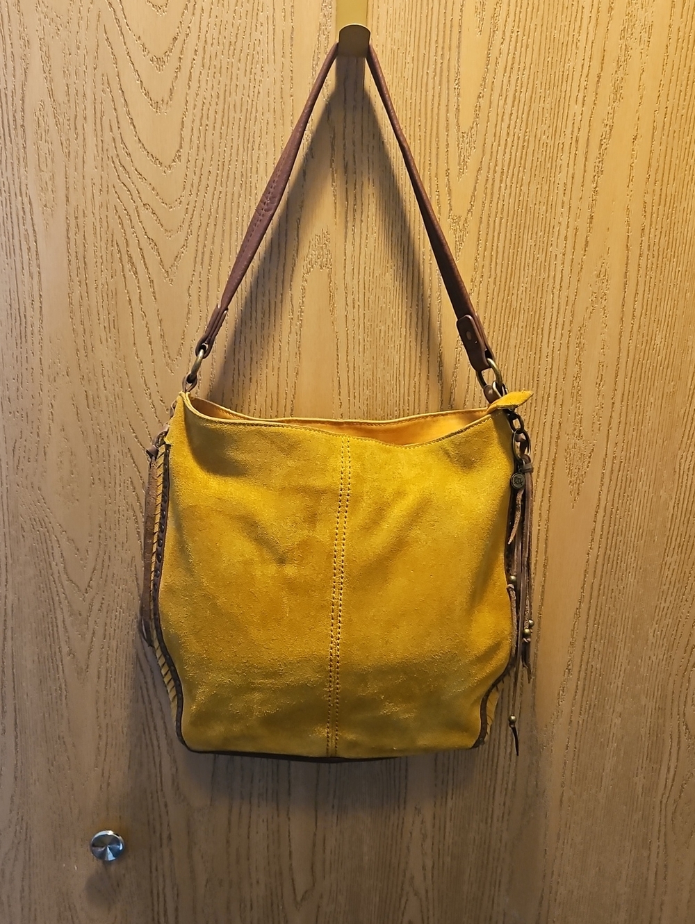 The Sak Yellow Suede Shoulder Bag - Women's Handbag